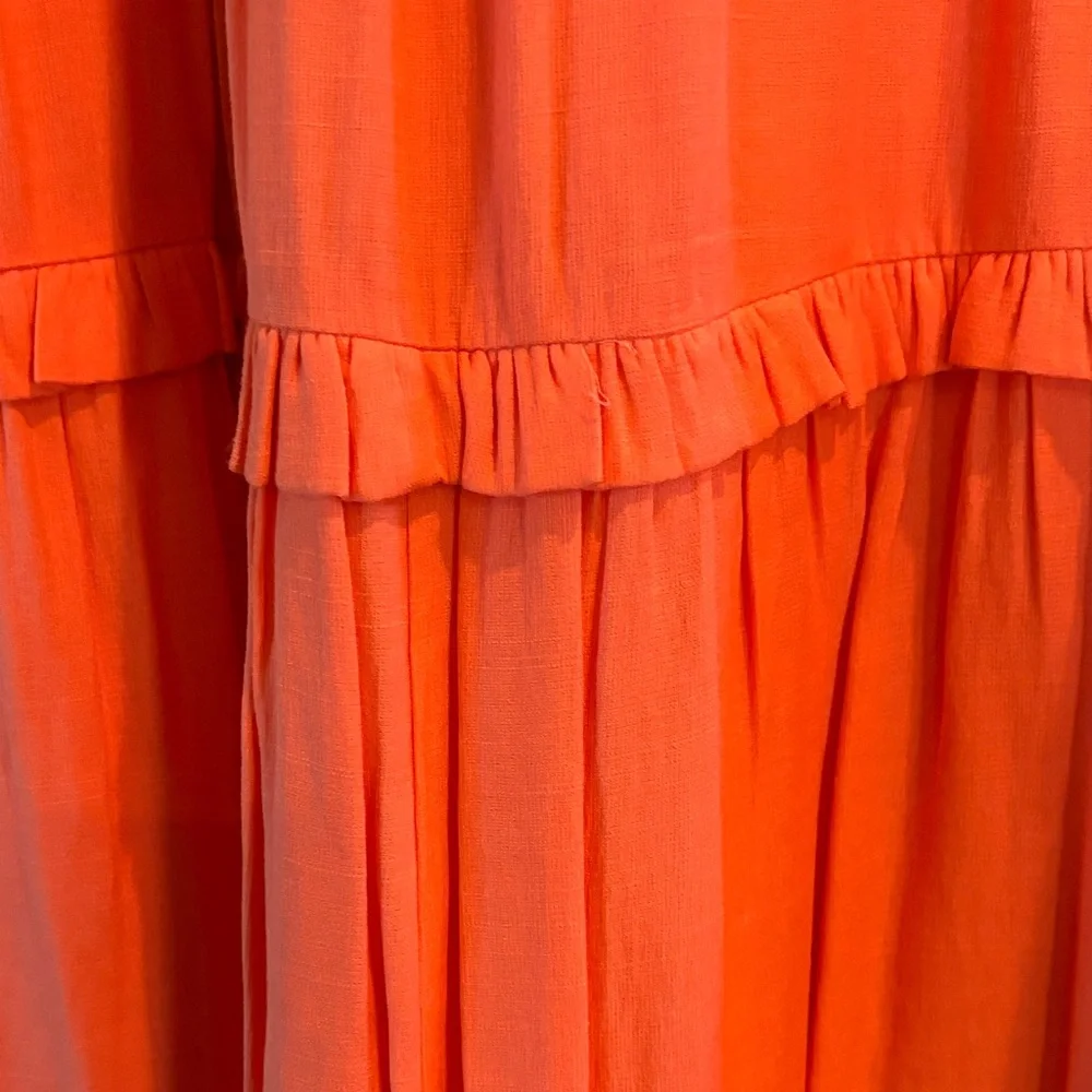 entro Coral Orange Tiered Maxi Dress - Picture 4 of 4